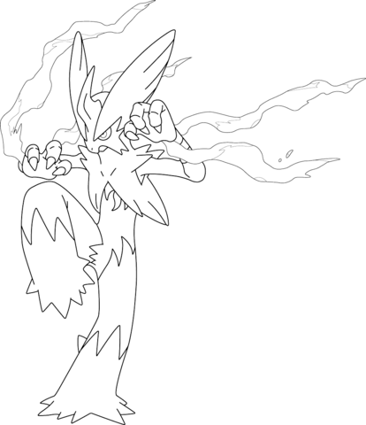 Mega Blaziken Pokemon Coloring Page